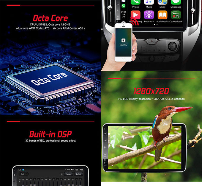 Universal Car Stereo 10.1inch Rotatable Universal 2din Car Radio With 4G DSP Wireless Carplay ​